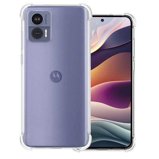 Funda de TPU para Motorola Edge 30, Carcasa Flexible con Esquinas Reforzadas Antigolpes, Protección en Cámaras, Silicona Transparente