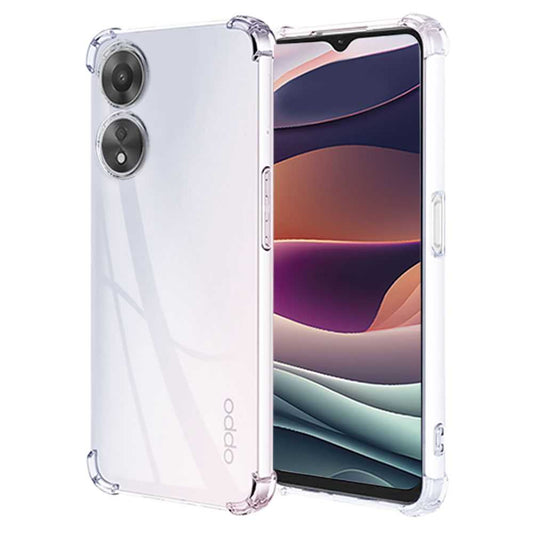 Funda de TPU para Oppo A78 5G, Carcasa Flexible con Esquinas Reforzadas Antigolpes, Protección en Cámaras, Silicona Transparente
