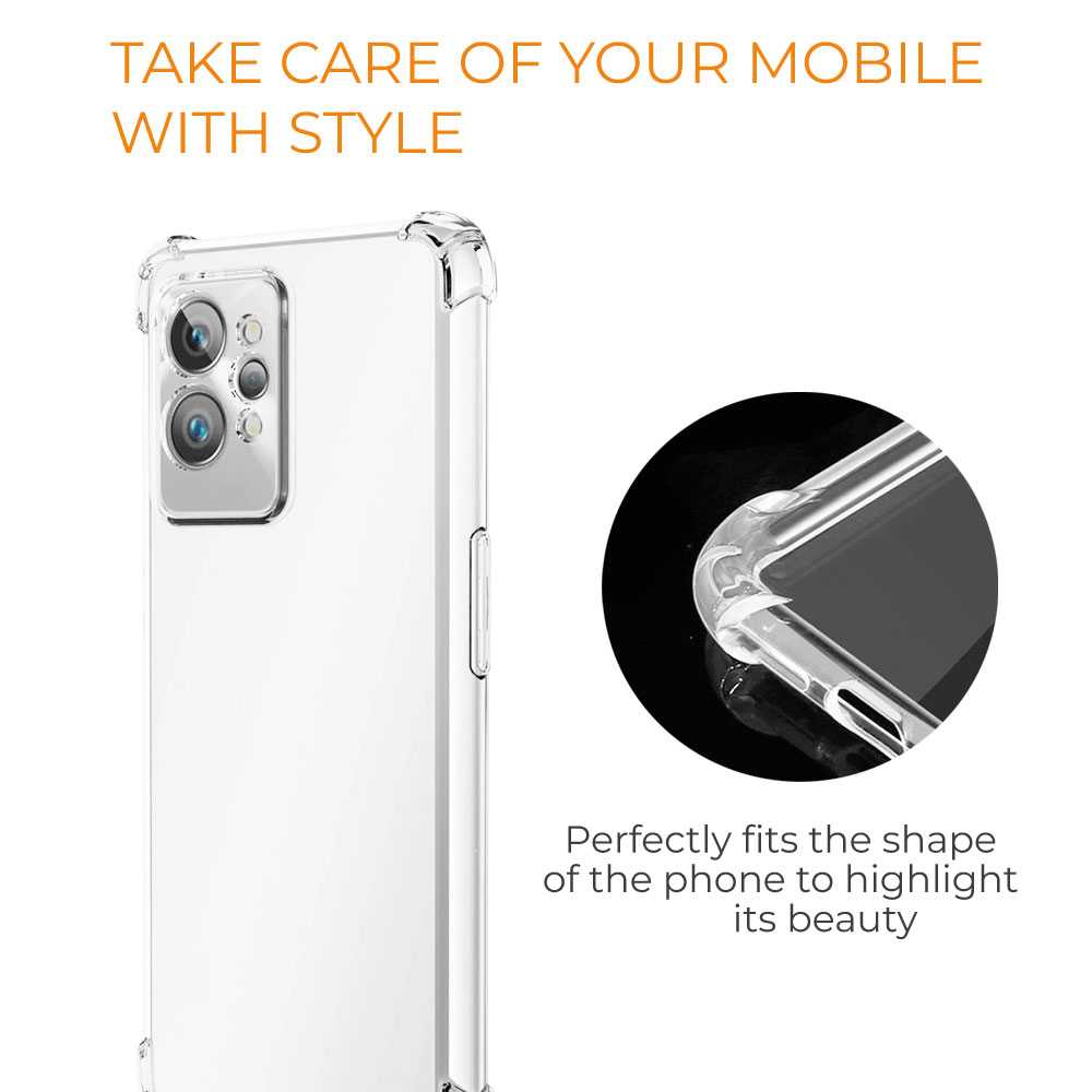 Funda de TPU para Realme GT2 Pro, Carcasa Flexible con Esquinas Reforzadas Antigolpes, Protección en Cámaras, Silicona Transparente