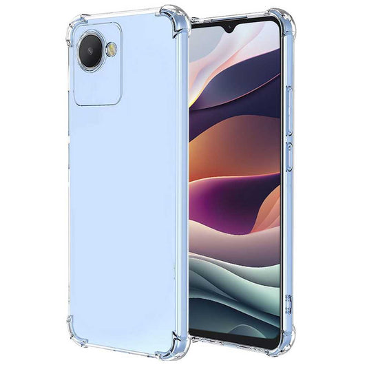 Funda de TPU para Realme Narzo 50i Prime/Realme C30, Carcasa Flexible con Esquinas Reforzadas, Antigolpes, Protección en Cámaras, Silicona Transparente