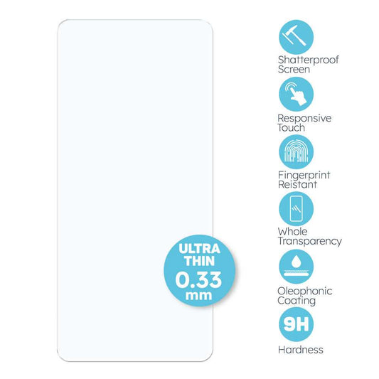 Protector de Pantalla Cristal Templado Premium para Redmi Note 12 4G/5G, Poco X5 5G, Vidrio 9H 2.5D Anti Golpes Arañazos 0.3mm