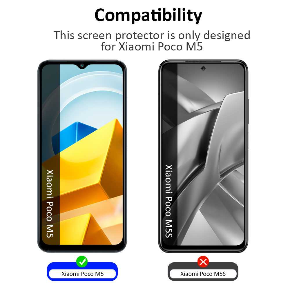 Protector de Pantalla Cristal Templado Premium para XIAOMI Poco M5 4G Vidrio 9H 2.5D Anti Golpes Arañazos 0.3mm