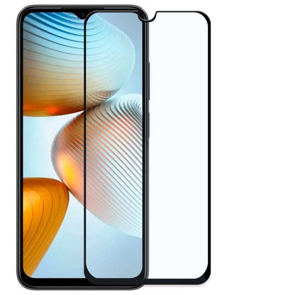 Protector de Pantalla Cristal Templado con Borde Redondo Negro para Xiaomi Poco M4 5G, Vidrio Templado Antigolpes 9D 9H 0.3mm Marco
