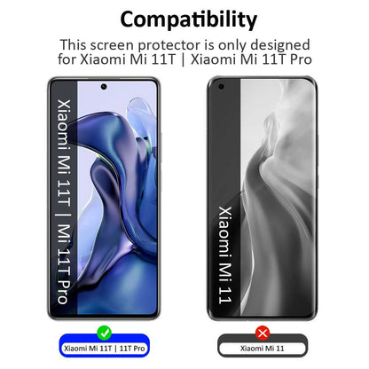 Protector de Pantalla Cristal Templado Premium para Xiaomi MI 11T/MI 11T Pro Vidrio 9H 2.5D Anti Golpes Arañazos 0.3mm