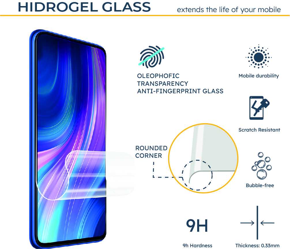 Protector Completo de Pantalla Hidrogel para Redmi Note 11s 5G/Poco M4 Pro 5G Lámina Película Protectora Antiarañazos Antihuellas