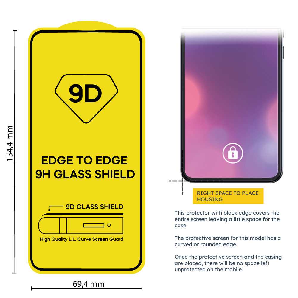 Protector de Pantalla Cristal Templado con Borde Redondo Negro para Xiaomi Redmi Note 11S 5G/Poco M4 Pro 5G, Vidrio Templado Antigolpes 9D 9H 0.3mm Marco