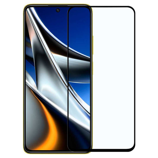 Protector de Pantalla Cristal Templado con Borde Redondo Negro para Xiaomi Redmi Note 11 Pro/Poco X4 Pro 5G, Vidrio Templado Antigolpes 9D 9H 0.3mm Marco