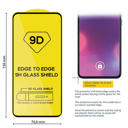 Protector de Pantalla Cristal Templado con Borde Redondo Negro para Xiaomi Redmi Note 11 Pro Plus 5G, Vidrio Templado Antigolpes 9D 9H 0.3mm Marco