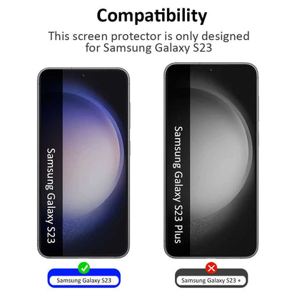 Protector de Pantalla Cristal Templado Premium para Samsung Galaxy s23 Vidrio 9H 2.5D Anti Golpes Arañazos 0.3mm