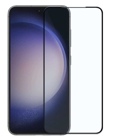 OcioDual Protector de Pantalla Templado con Borde Redondo Negro para Samsung Galaxy S23 Vidrio Templado Antigolpes 9D 9H 0.3mm