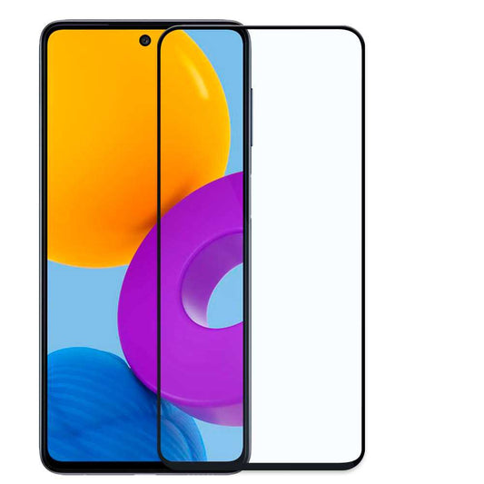 Protector de Pantalla Cristal Templado con Borde Redondo Negro para Samsung Galaxy M52 5G Vidrio Templado Antigolpes 9D 9H 0.3mm Marco