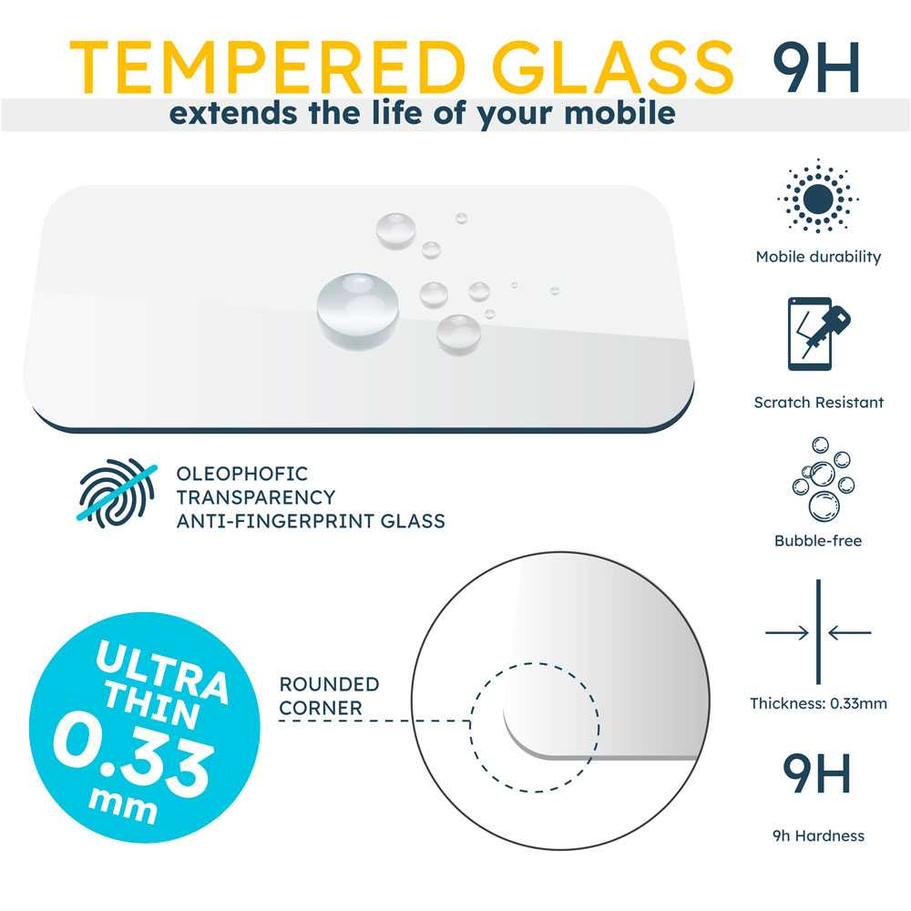 Protector de Pantalla Cristal Templado Premium para Realme 8i/Narzo 50 4G Vidrio 9H 2.5D Anti Golpes Arañazos 0.3mm