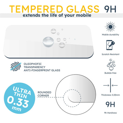 Protector de Pantalla Cristal Templado Premium para Motorola Moto E22/E22i Vidrio 9H 2.5D Anti Golpes Arañazos 0.3mm
