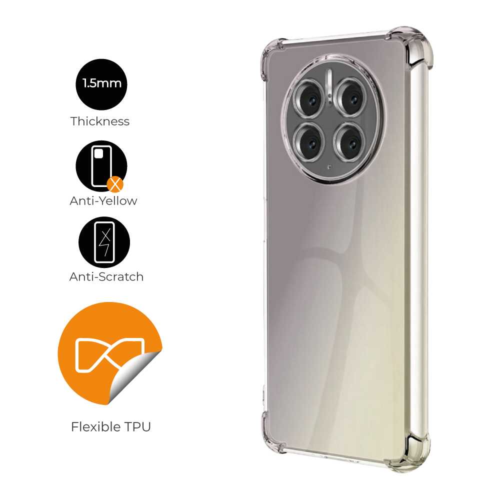 Funda de TPU para HUAWEI mate 50 pro, Carcasa Flexible con Esquinas Reforzadas Antigolpes, Protección en Cámaras, Silicona Transparente