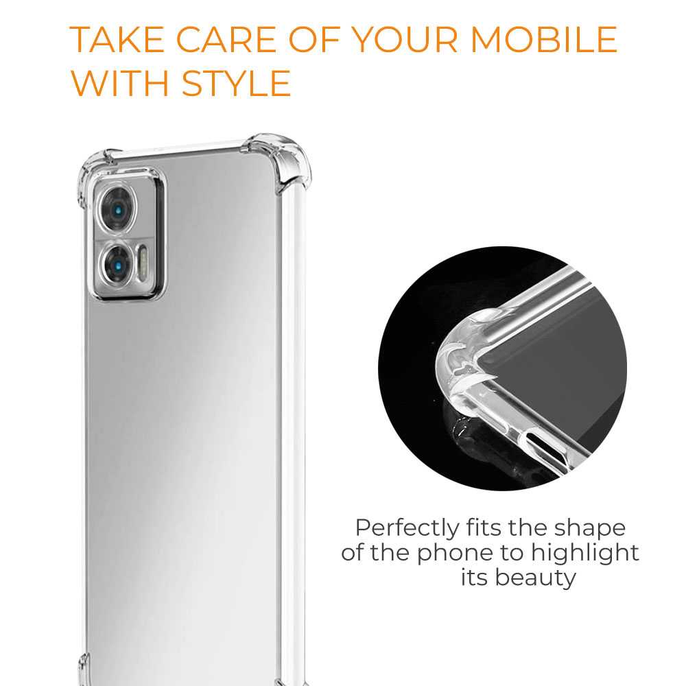 Funda de TPU para Motorola Edge 30 Neo, Carcasa Flexible con Esquinas Reforzadas Antigolpes, Protección en Cámaras, Silicona Transparente