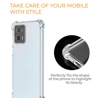 Funda de TPU para MOTOROLA moto g53 5G, Carcasa Flexible con Esquinas Reforzadas Antigolpes, Protección en Cámaras, Silicona Transparente