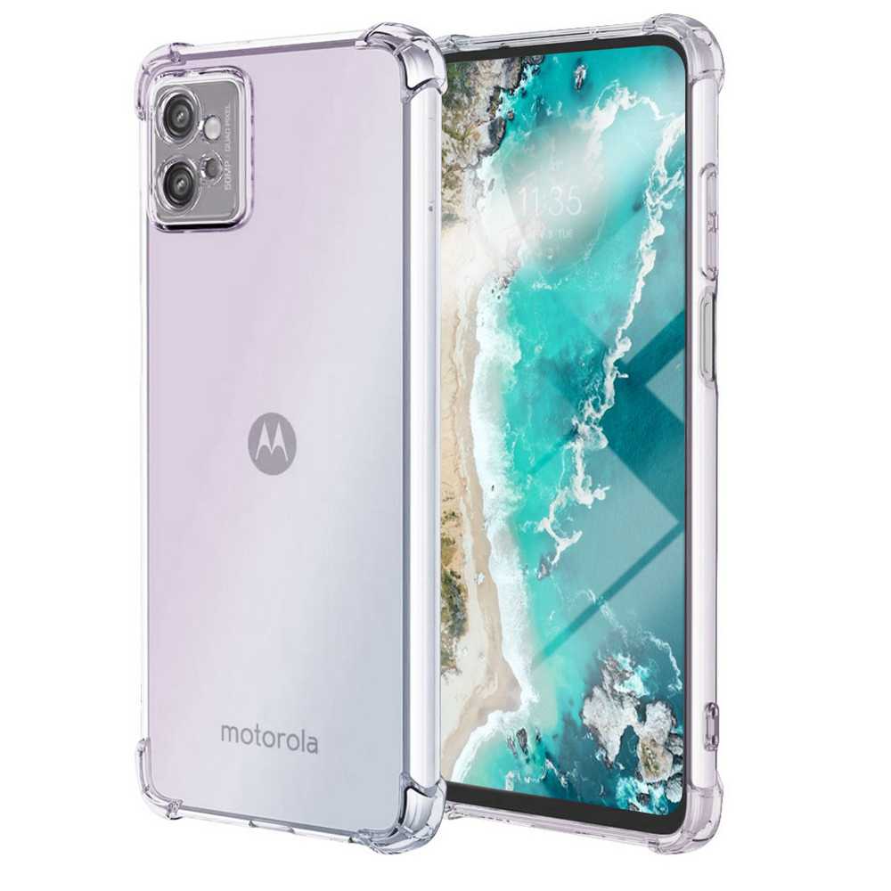 Funda de TPU para MOTOROLA moto g32, Carcasa Flexible con Esquinas Reforzadas Antigolpes, Protección en Cámaras, Silicona Transparente
