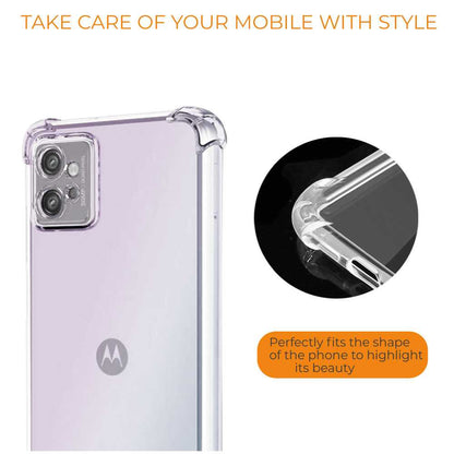 Funda de TPU para MOTOROLA moto g32, Carcasa Flexible con Esquinas Reforzadas Antigolpes, Protección en Cámaras, Silicona Transparente