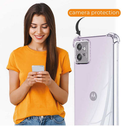Funda de TPU para MOTOROLA moto g32, Carcasa Flexible con Esquinas Reforzadas Antigolpes, Protección en Cámaras, Silicona Transparente