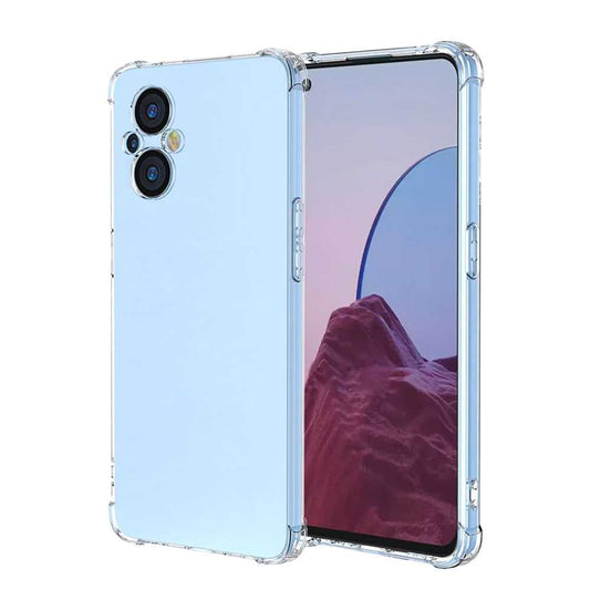 Funda de TPU para Oppo Reno8 lite 5G, Carcasa Flexible con Esquinas Reforzadas Antigolpes, Protección en Cámaras, Silicona Transparente