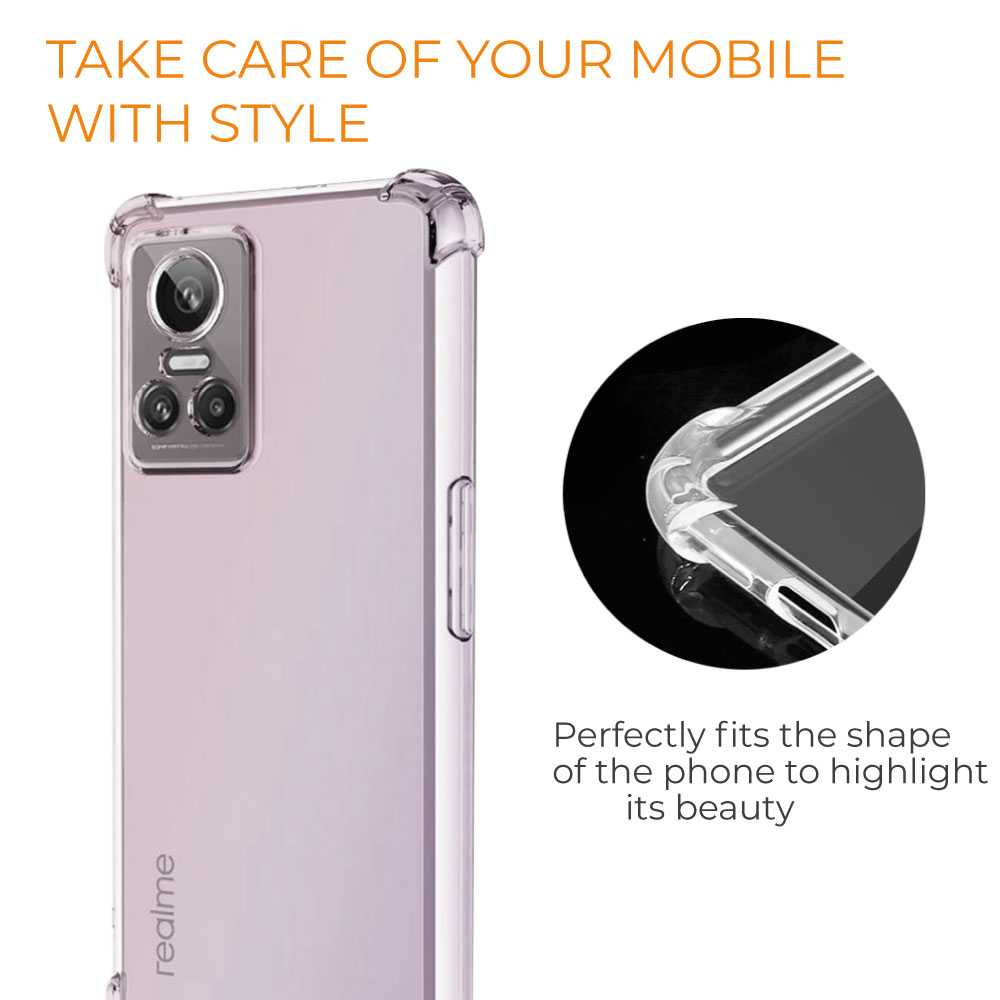 Funda de TPU para realme gt neo 3, Carcasa Flexible con Esquinas Reforzadas Antigolpes, Protección en Cámaras, Silicona Transparente