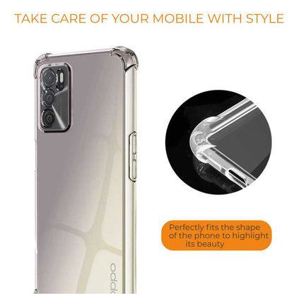Funda de TPU para Oppo A16, Carcasa Flexible con Esquinas Reforzadas Antigolpes, Protección en Cámaras, Silicona Transparente