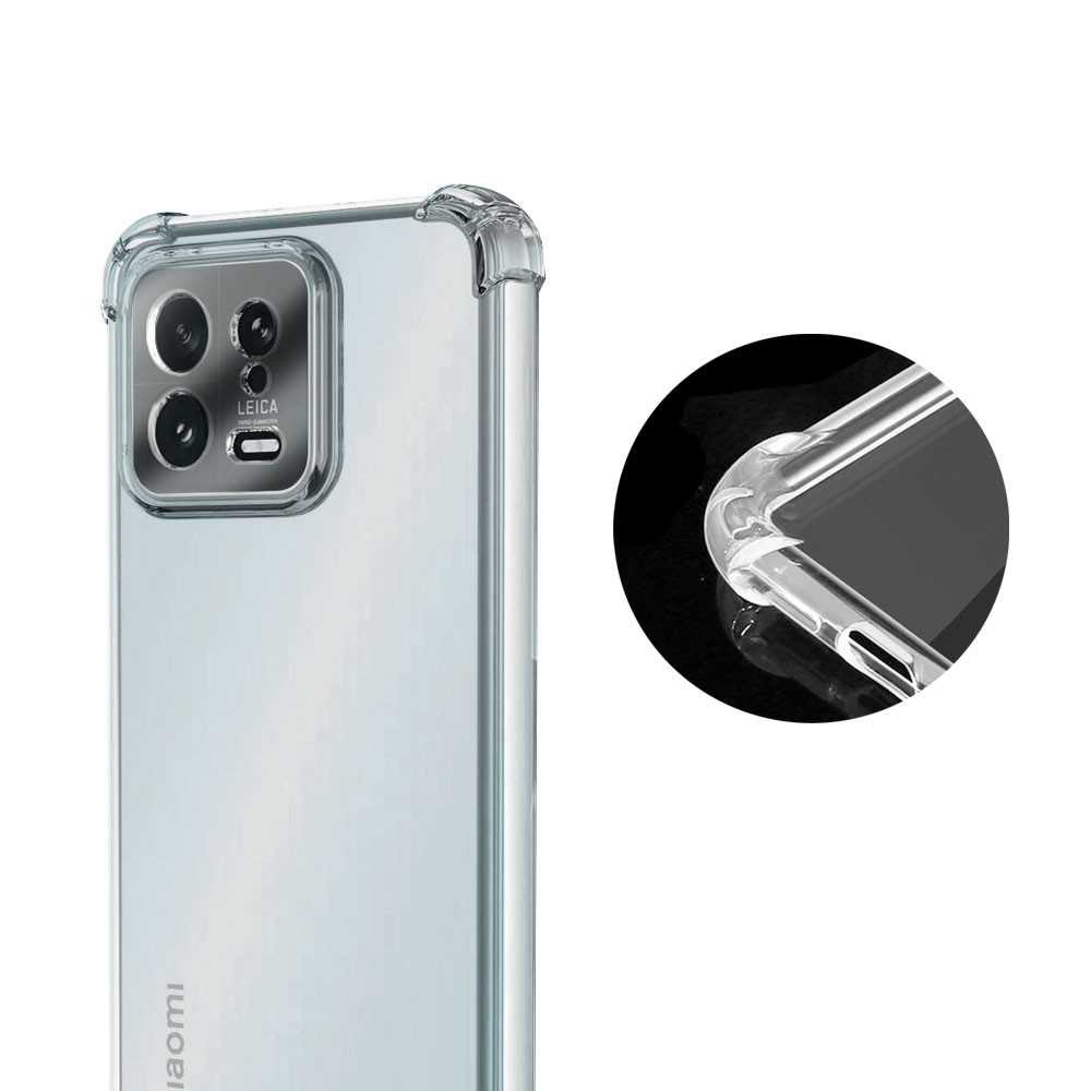 Funda de TPU para Xiaomi 13, Carcasa Flexible con Esquinas Reforzadas Antigolpes, Protección en Cámaras, Silicona Transparente