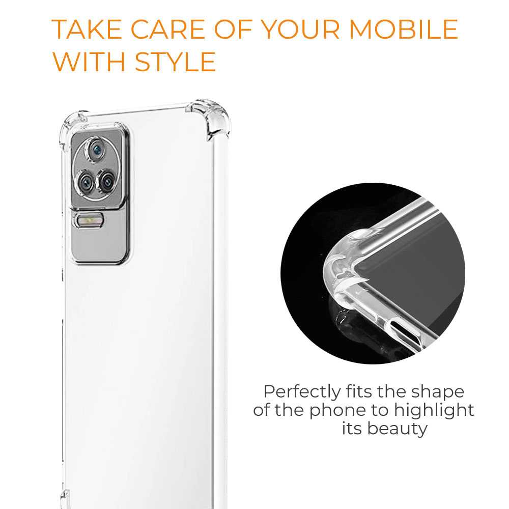Funda de TPU para Poco f4 5G, Carcasa Flexible con Esquinas Reforzadas Antigolpes, Protección en Cámaras, Silicona Transparente