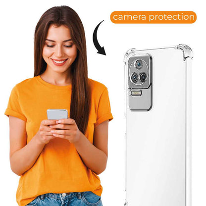 Funda de TPU para Poco f4 5G, Carcasa Flexible con Esquinas Reforzadas Antigolpes, Protección en Cámaras, Silicona Transparente