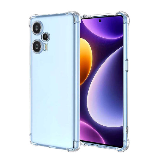 Funda de TPU para Xiaomi Poco F5, Carcasa Flexible con Esquinas Reforzadas Antigolpes, Protección en Cámaras, Silicona Transparente