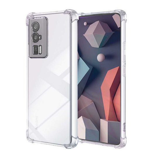 Funda de TPU para poco f5 pro, Carcasa Flexible con Esquinas Reforzadas Antigolpes, Protección en Cámaras, Silicona Transparente