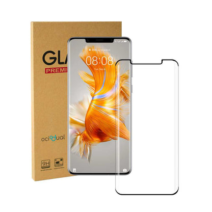 Protector de Pantalla Cristal Curvo Compatible con Mate 50, Vidrio Templado Premium con Pegamento en los Bordes