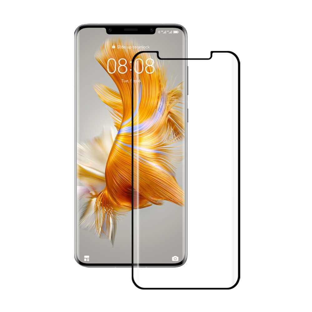 Protector de Pantalla Cristal Vidrio Curvo Pegamento con Borde Templado Premium 2.5D 9H compatible con Huawei Mate 50