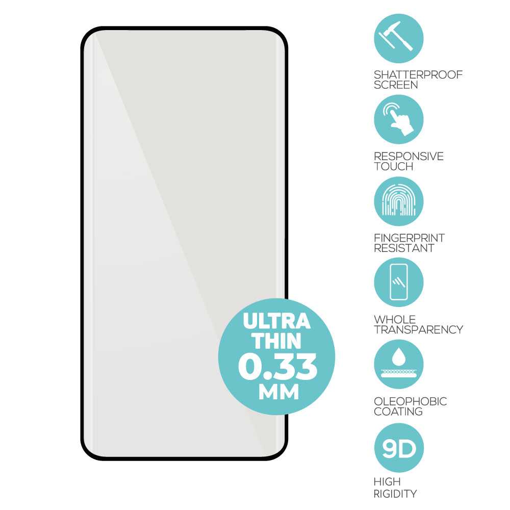 Protector de Pantalla Cristal Vidrio Curvo Pegamento con Borde Templado Premium 2.5D 9H compatible con Huawei Nova 10