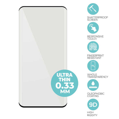 Protector de Pantalla Cristal Curvo Compatible con Honor Magic5 Pro, Vidrio Templado Premium con Pegamento en los Bordes