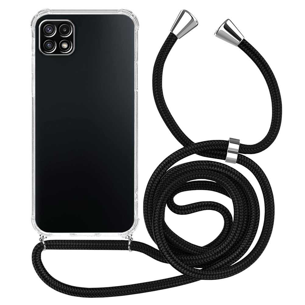 Funda de TPU para Samsung A22 5G, Carcasa Flexible con Colgante, Antigolpes, Protección en Cámaras, funda con colgante