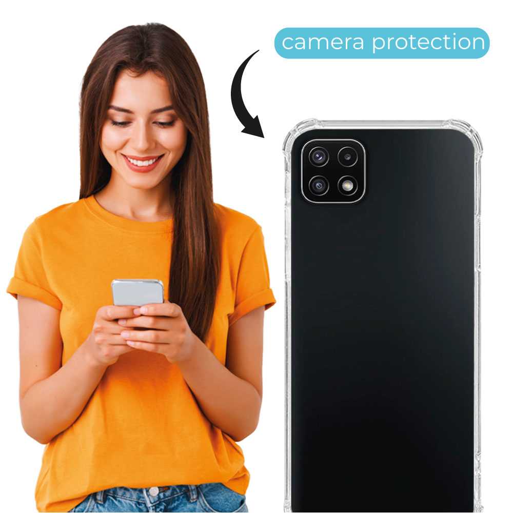 Funda de TPU para Samsung A22 5G, Carcasa Flexible con Colgante, Antigolpes, Protección en Cámaras, funda con colgante