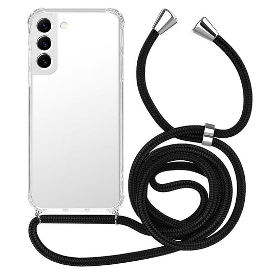 Funda de TPU para Samsung S22 5G, Carcasa Flexible con Colgante, Antigolpes, Protección en Cámaras, funda con colgante