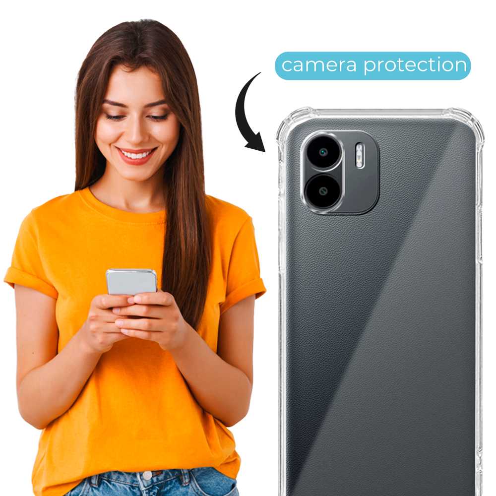 Funda de TPU para Redmi A1 Plus, Carcasa Flexible con Colgante, Antigolpes, Protección en Cámaras, funda con colgante