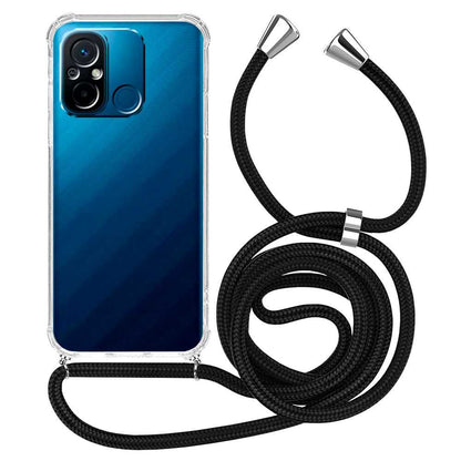 Funda de TPU para Xiaomi Redmi 12C, Carcasa Flexible con Colgante, Antigolpes, Protección en Cámaras, funda con colgante