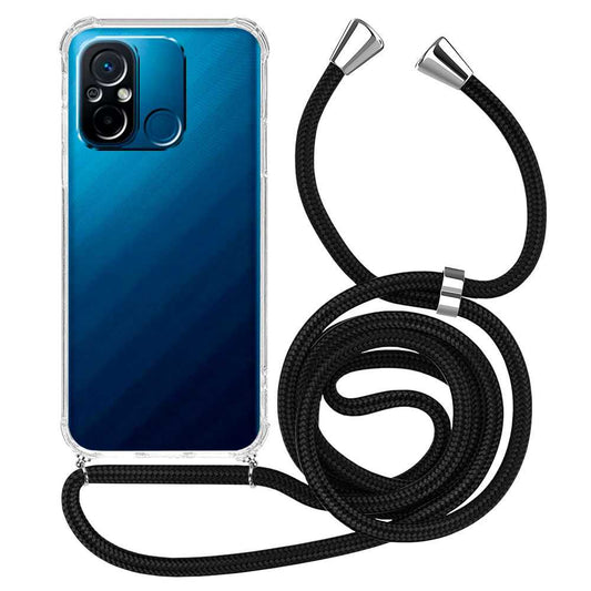 Funda de TPU para Xiaomi Redmi 12C, Carcasa Flexible con Colgante, Antigolpes, Protección en Cámaras, funda con colgante