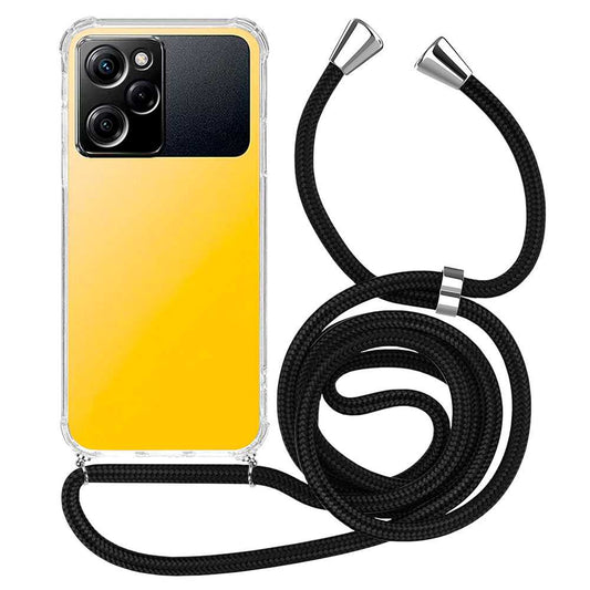 Funda de TPU para Poco X5 Pro/Note 12 Pro, Carcasa Flexible con Colgante, Antigolpes, Protección en Cámaras, funda con colgante