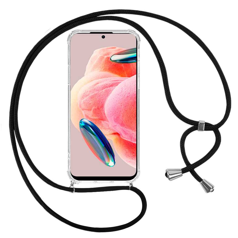 Funda de TPU para Redmi Note 12 4G, Carcasa Flexible con Colgante, Antigolpes, Protección en Cámaras, funda con colgante