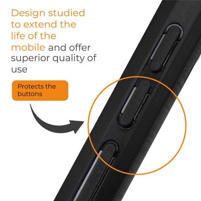 Funda Protectora Negra para Redmi 11A / Redmi 12C / Mi Poco C55, Carcasa de Proteccion Efecto fibra de carbono, Proteccion para la Camara Trasera, Flexible en Silicona Gel