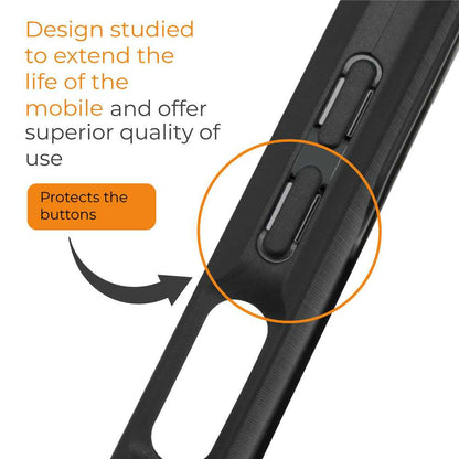 Funda Protectora Negra para OPPO A17 / OPPO A17K, Carcasa de Proteccion Efecto fibra de carbono, Proteccion para la Camara Trasera, Flexible en Silicona Gel
