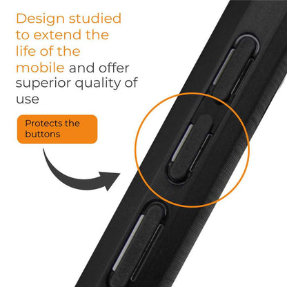 Funda Protectora Negra para Redmi A1 / Redmi A2, Carcasa de Proteccion Efecto fibra de carbono, Proteccion para la Camara Trasera, Flexible en Silicona Gel