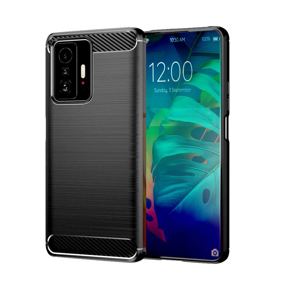 Funda de TPU para Redmi Note 11/11S/11T/Mi Poco M4 Pro, Carcasa Flexible con fibra de carbono Antigolpes, Protección en Cámaras, Silicona fibra de carbono