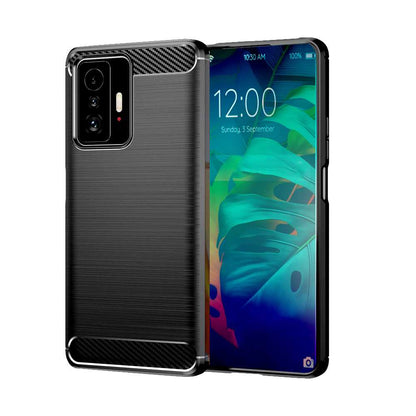 Funda de TPU para Redmi Note 11/11S/11T/Mi Poco M4 Pro, Carcasa Flexible con fibra de carbono Antigolpes, Protección en Cámaras, Silicona fibra de carbono