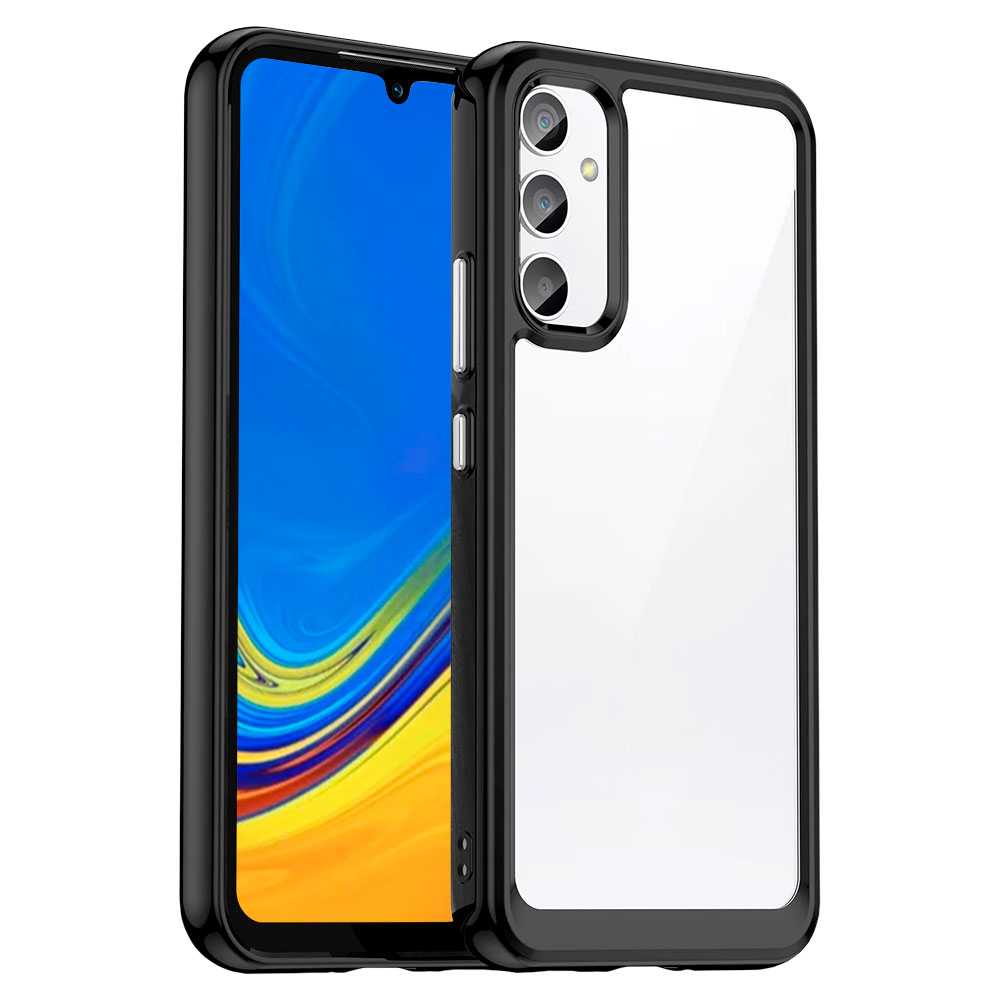 Funda de TPU para Galaxy A54 5G, Funda transparente con borde negro, Proteccion en Camaras, Silicona Transparente