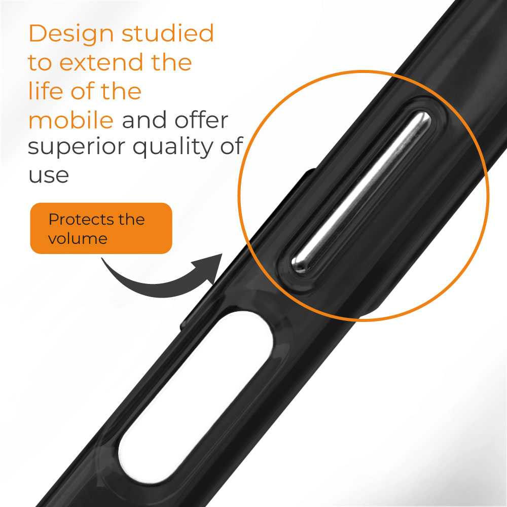 Funda de TPU para Galaxy A54 5G, Funda transparente con borde negro, Proteccion en Camaras, Silicona Transparente